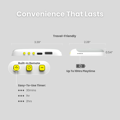 Jabees PEACE Pillow Speaker - Ultra-Thin Bone Conduction Sleep Speaker for Comfortable and Healthy Bedtime Audio